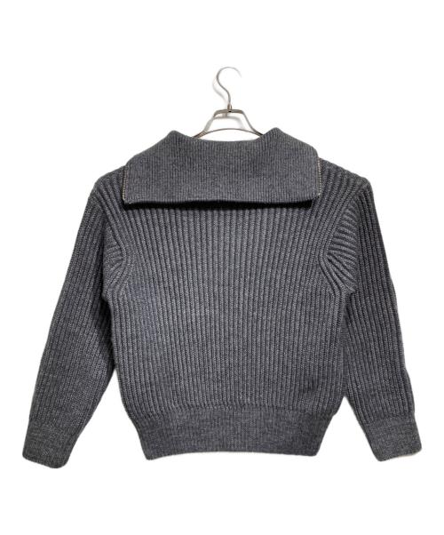 AMI Alexandre Mattiussi（アミアレクサンドルマテュッシ）AMI Alexandre Mattiussi (アミアレクサンドルマテュッシ) ハーフジップウールニット/Half-zip wool knit グレー サイズ:Mの古着・服飾アイテム