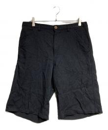 COMME des GARCONS SHIRT（コムデギャルソンシャツ）の古着「ポリエステル縮絨バギーショーツ」｜ブラック