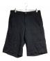 COMME des GARCONS SHIRT（コムデギャルソンシャツ）の古着「ポリエステル縮絨バギーショーツ」｜ブラック