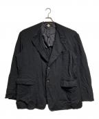 COMME des GARCONS SHIRTコムデギャルソンシャツ）の古着「カットオフポリ縮ノーカラージャケット」｜ブラック