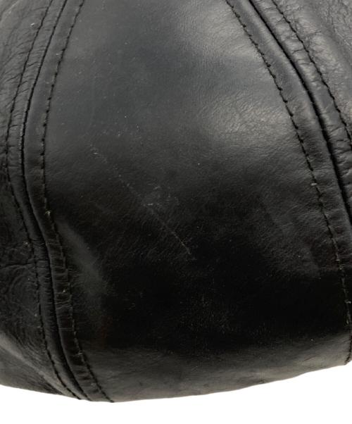 MR FATMAN（ミスターファットマン）MR FATMAN (ミスターファットマン) レザーキャスケット/Leather newsboy cap  ブラック サイズ:Mの古着・服飾アイテム