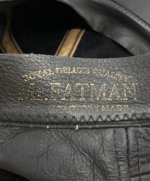 MR FATMAN（ミスターファットマン）MR FATMAN (ミスターファットマン) レザーキャスケット/Leather newsboy cap  ブラック サイズ:Mの古着・服飾アイテム