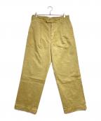 AURALEEオーラリー）の古着「PRODUCT DYED FINX CHINO ONE-TUCK PANTS/チノパンツ」｜カーキ