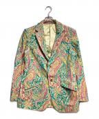 BLAMINKブラミンク）の古着「ペイズリー柄ジャケット/Paisley jacket」｜ブルー×ピンク