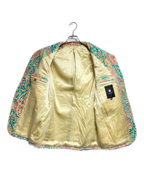 BLAMINK（ブラミンク）BLAMINK (ブラミンク) ペイズリー柄ジャケット/Paisley jacket ブルー×ピンク サイズ:48の古着・服飾アイテム