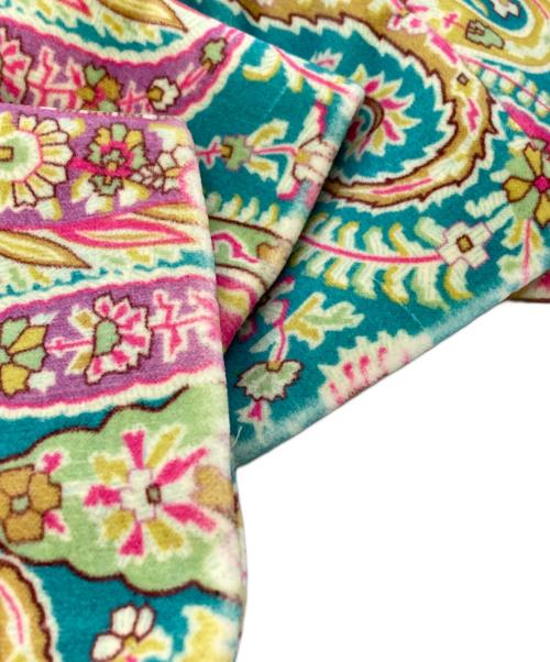 BLAMINK（ブラミンク）BLAMINK (ブラミンク) ペイズリー柄ジャケット/Paisley jacket ブルー×ピンク サイズ:48の古着・服飾アイテム