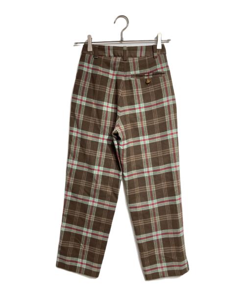 Vivienne Westwood RED LABEL（ヴィヴィアンウエストウッドレッドレーベル）Vivienne Westwood RED LABEL (ヴィヴィアンウエストウッドレッドレーベル) チェックパンツ/Check Pants ブラウン サイズ:2の古着・服飾アイテム