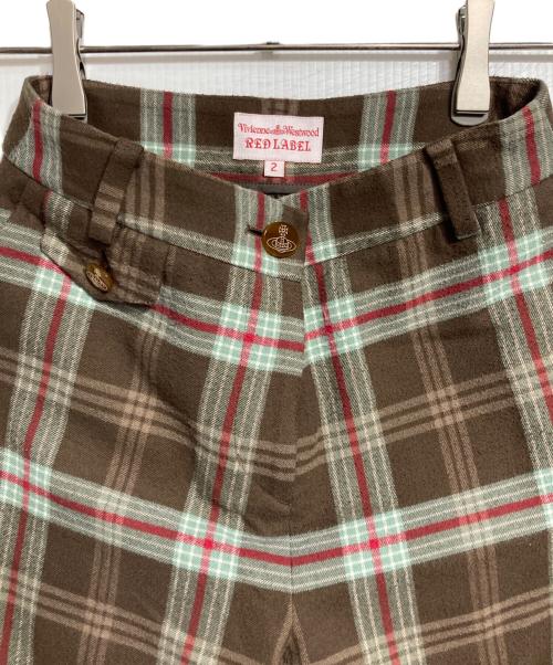 Vivienne Westwood RED LABEL（ヴィヴィアンウエストウッドレッドレーベル）Vivienne Westwood RED LABEL (ヴィヴィアンウエストウッドレッドレーベル) チェックパンツ/Check Pants ブラウン サイズ:2の古着・服飾アイテム