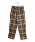 Vivienne Westwood RED LABEL (ヴィヴィアンウエストウッドレッドレーベル) チェックパンツ/Check Pants ブラウン サイズ:2：8000円