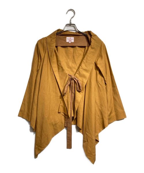 Vivienne Westwood RED LABEL（ヴィヴィアンウエストウッドレッドレーベル）Vivienne Westwood RED LABEL (ヴィヴィアンウエストウッドレッドレーベル) ビッグカーラーリボンジャケット/Big Collar Ribbon Jacket キャメル サイズ:2の古着・服飾アイテム