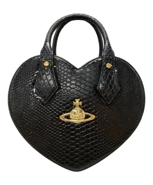 Vivienne Westwood ANGLOMANIA（ヴィヴィアンウエストウッドアングロマニア）Vivienne Westwood ANGLOMANIA (ヴィヴィアンウエストウッドアングロマニア) FRILLY SNAKE HEART バッグ ブラックの古着・服飾アイテム