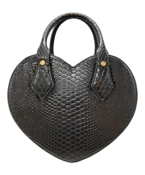 Vivienne Westwood ANGLOMANIA（ヴィヴィアンウエストウッドアングロマニア）Vivienne Westwood ANGLOMANIA (ヴィヴィアンウエストウッドアングロマニア) FRILLY SNAKE HEART バッグ ブラックの古着・服飾アイテム