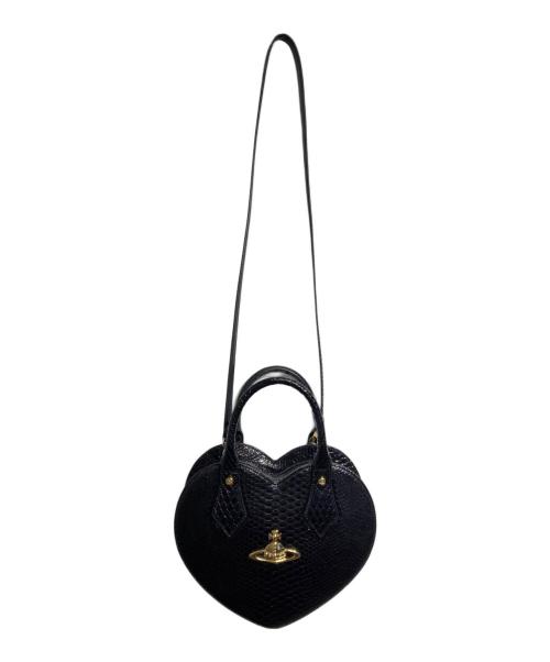 Vivienne Westwood ANGLOMANIA（ヴィヴィアンウエストウッドアングロマニア）Vivienne Westwood ANGLOMANIA (ヴィヴィアンウエストウッドアングロマニア) FRILLY SNAKE HEART バッグ ブラックの古着・服飾アイテム