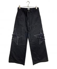 TASKS（タスク）の古着「スターデザインデニムパンツ/pattern denim pants」｜ブラック