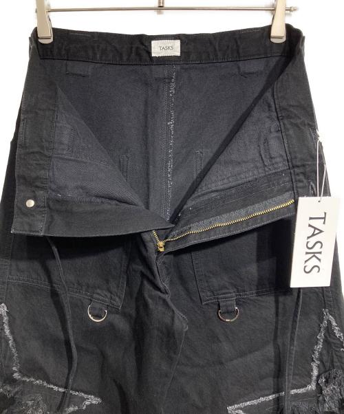 TASKS（タスク）TASKS (タスク) スターデザインデニムパンツ/pattern denim pants ブラック サイズ:Freeの古着・服飾アイテム