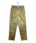 C.P COMPANYシーピーカンパニー）の古着「チノクロス2タックパンツ/Double pleated chino pants」｜カーキ