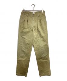 C.P COMPANY（シーピーカンパニー）の古着「チノクロス2タックパンツ/Double pleated chino pants」｜カーキ