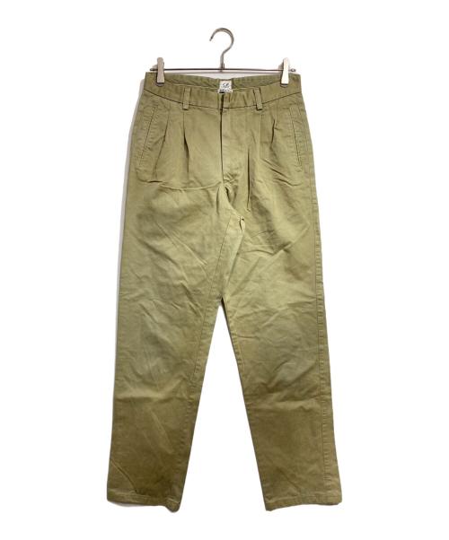 C.P COMPANY（シーピーカンパニー）C.P COMPANY (シーピーカンパニー) チノクロス2タックパンツ/Double pleated chino pants カーキ サイズ:48の古着・服飾アイテム