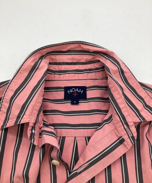 Noah（ノア）NOAH (ノア) ストライプS/Sシャツ ピンク サイズ:3の古着・服飾アイテム