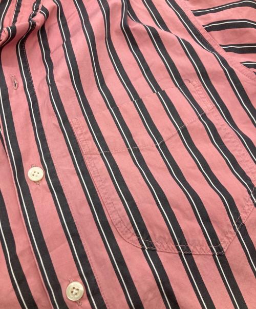 Noah（ノア）NOAH (ノア) ストライプS/Sシャツ ピンク サイズ:3の古着・服飾アイテム
