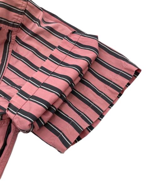 Noah（ノア）NOAH (ノア) ストライプS/Sシャツ ピンク サイズ:3の古着・服飾アイテム