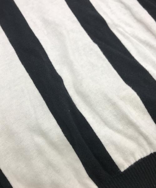 stussy（ステューシー）stussy (ステューシー) ニットポロシャツ ブラック×ホワイト サイズ:Lの古着・服飾アイテム