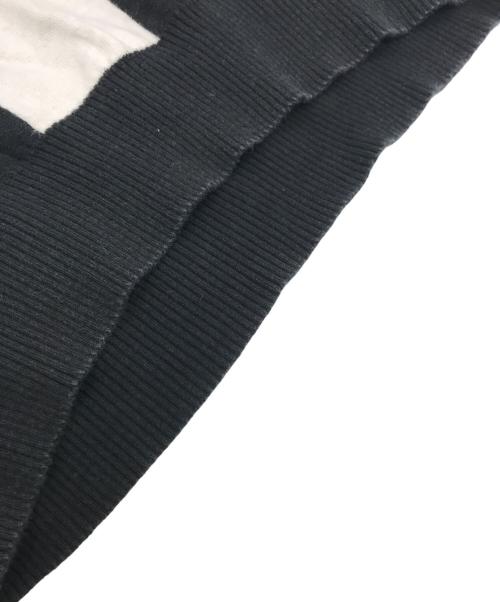 stussy（ステューシー）stussy (ステューシー) ニットポロシャツ ブラック×ホワイト サイズ:Lの古着・服飾アイテム