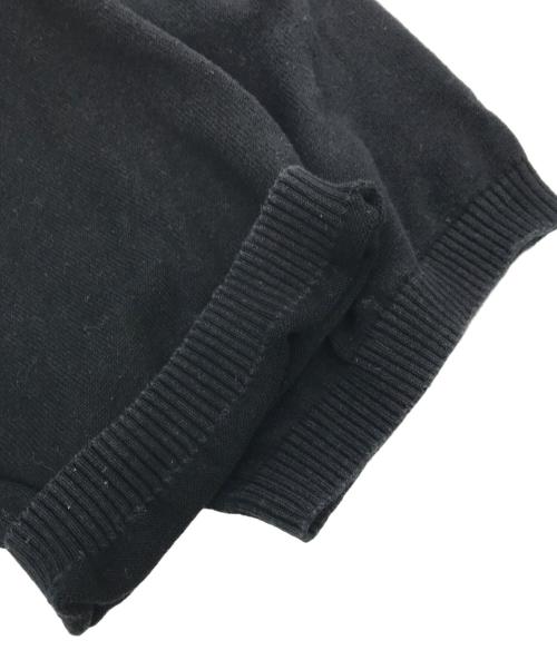 stussy（ステューシー）stussy (ステューシー) ニットポロシャツ ブラック×ホワイト サイズ:Lの古着・服飾アイテム