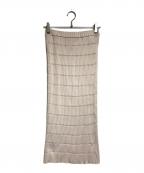 PLEATS PLEASEプリーツプリーズ）の古着「ジグリーニットスカート/JIGGLY KNIT Skirt」｜ベージュ