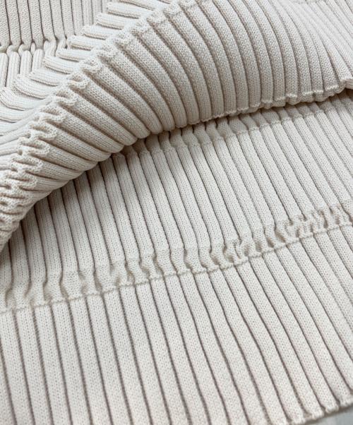 PLEATS PLEASE（プリーツプリーズ）PLEATS PLEASE (プリーツプリーズ) ジグリーニットスカート/JIGGLY KNIT Skirt ベージュ サイズ:Freeの古着・服飾アイテム