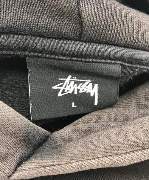 stussy（ステューシー）stussy (ステューシー) フロントロゴフーディー ブラック サイズ:Lの古着・服飾アイテム