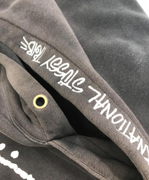 stussy（ステューシー）stussy (ステューシー) フロントロゴフーディー ブラック サイズ:Lの古着・服飾アイテム