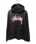 stussy（ステューシー）の古着「フロントロゴフーディー」｜ブラック
