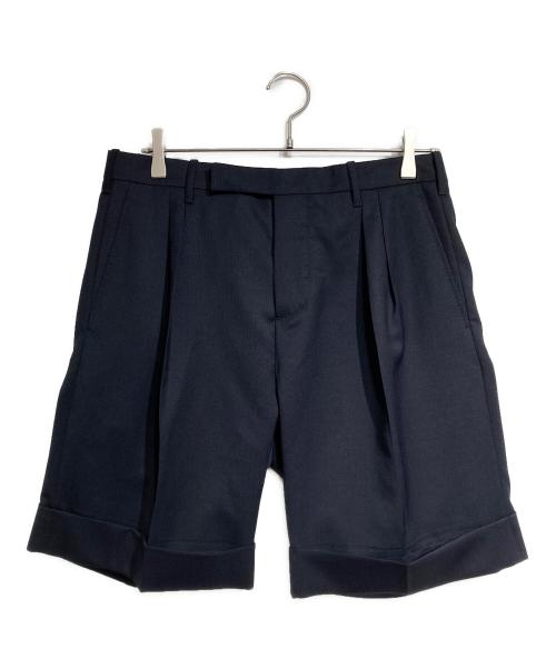 ecole de pensee（エコールドパンセ）ecole de pensee (エコールドパンセ) 2タックウールショーツ/two-pleated wool shorts ブラック サイズ:48の古着・服飾アイテム