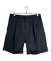 ecole de pensee（エコールドパンセ）の古着「2タックウールショーツ/two-pleated wool shorts」｜ブラック