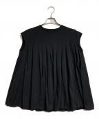 DRAWERドゥロワー）の古着「天竺チュニックブラウス/Tunic blouse」｜ブラック