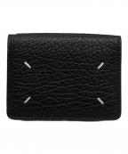 Maison Margielaメゾンマルジェラ）の古着「4ステッチ三つ折りウォレット/4-stitch tri-fold wallet」｜ブラック