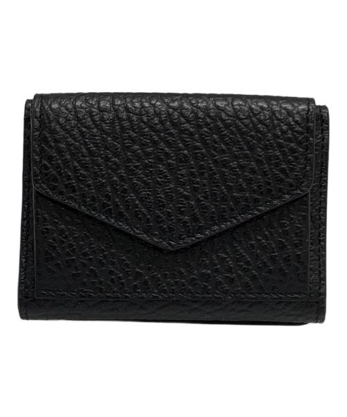 Maison Margiela（メゾンマルジェラ）Maison Margiela (メゾンマルジェラ) 4ステッチ三つ折りウォレット/4-stitch tri-fold wallet ブラックの古着・服飾アイテム