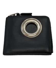 COMME des GARCONS（コムデギャルソン）の古着「SILVER EYELET Lジップウォレット/Silver Eyelet L Zip Wallet」｜ブラック
