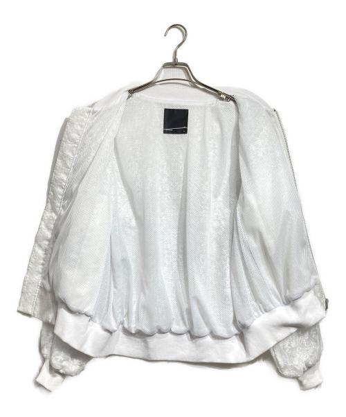 LAD MUSICIAN（ラッドミュージシャン）LAD MUSICIAN (ラッドミュージシャン) TULLE EMBROIDERY LACE MA-1/刺繍レース ホワイト サイズ:42の古着・服飾アイテム