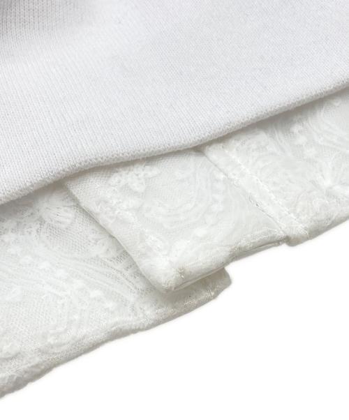 LAD MUSICIAN（ラッドミュージシャン）LAD MUSICIAN (ラッドミュージシャン) TULLE EMBROIDERY LACE MA-1/刺繍レース ホワイト サイズ:42の古着・服飾アイテム