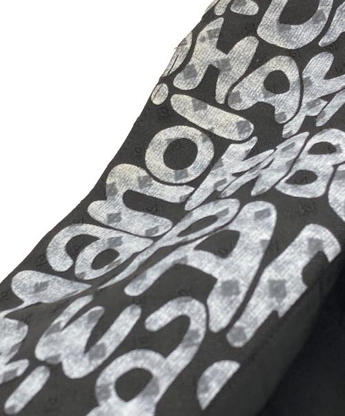 BLACK COMME des GARCONS（ブラックコムデギャルソン）BLACK COMME des GARCONS (ブラックコムデギャルソン) メッセージプリント・ポリジャガードジャケット/Message print polyester jacquard jacket ブラック サイズ:Lの古着・服飾アイテム