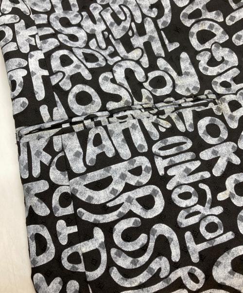 BLACK COMME des GARCONS（ブラックコムデギャルソン）BLACK COMME des GARCONS (ブラックコムデギャルソン) メッセージプリント・ポリジャガードジャケット/Message print polyester jacquard jacket ブラック サイズ:Lの古着・服飾アイテム