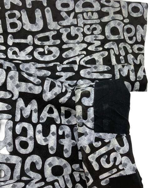 BLACK COMME des GARCONS（ブラックコムデギャルソン）BLACK COMME des GARCONS (ブラックコムデギャルソン) メッセージプリント・ポリジャガードジャケット/Message print polyester jacquard jacket ブラック サイズ:Lの古着・服飾アイテム