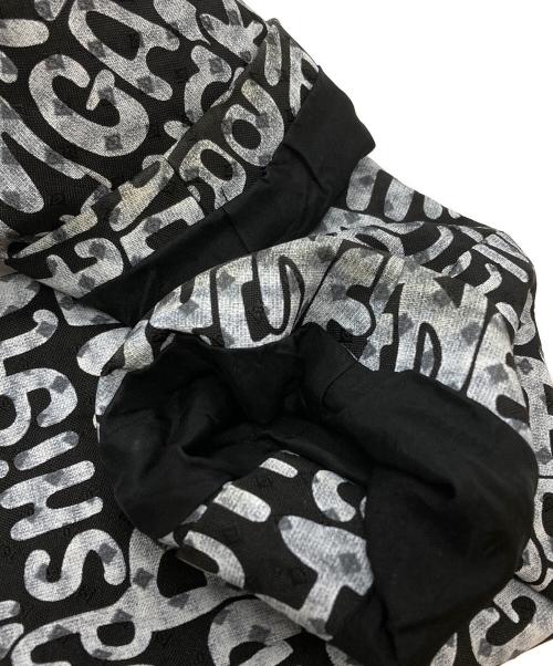 BLACK COMME des GARCONS（ブラックコムデギャルソン）BLACK COMME des GARCONS (ブラックコムデギャルソン) メッセージプリント・ポリジャガードジャケット/Message print polyester jacquard jacket ブラック サイズ:Lの古着・服飾アイテム