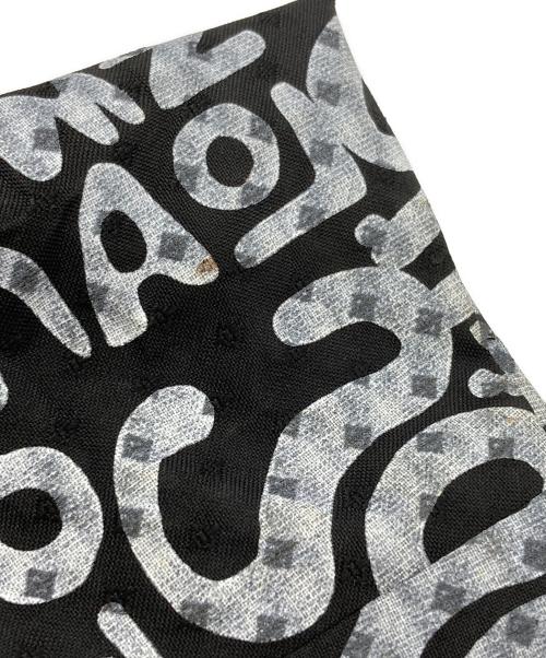 BLACK COMME des GARCONS（ブラックコムデギャルソン）BLACK COMME des GARCONS (ブラックコムデギャルソン) メッセージプリント・ポリジャガードジャケット/Message print polyester jacquard jacket ブラック サイズ:Lの古着・服飾アイテム