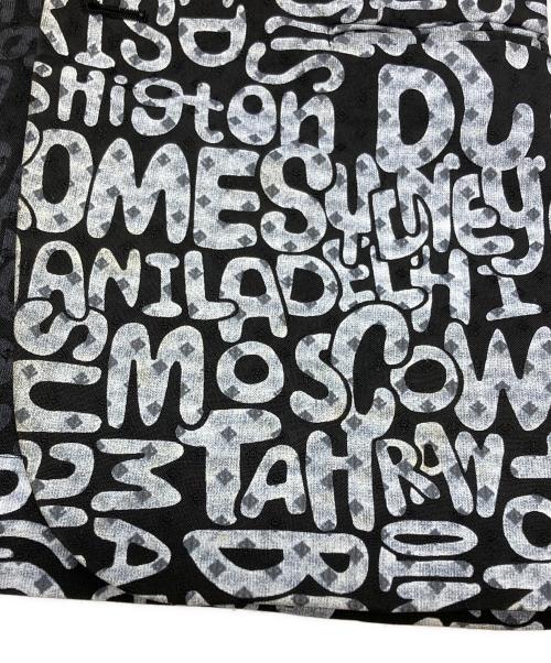 BLACK COMME des GARCONS（ブラックコムデギャルソン）BLACK COMME des GARCONS (ブラックコムデギャルソン) メッセージプリント・ポリジャガードジャケット/Message print polyester jacquard jacket ブラック サイズ:Lの古着・服飾アイテム