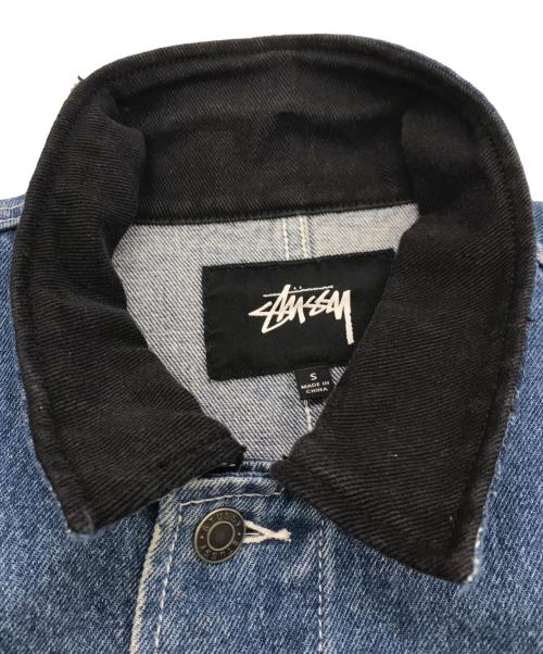 stussy（ステューシー）stussy (ステューシー) Dnim Chore COAT インディゴ×ブラック サイズ:Sの古着・服飾アイテム