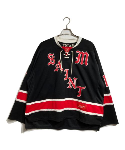 SAINT MICHAEL（セントマイケル）SAINT MICHAEL (セントマイケル) LS TEE / GAME SHIRT/ゲームシャツ ブラック サイズ:Sの古着・服飾アイテム