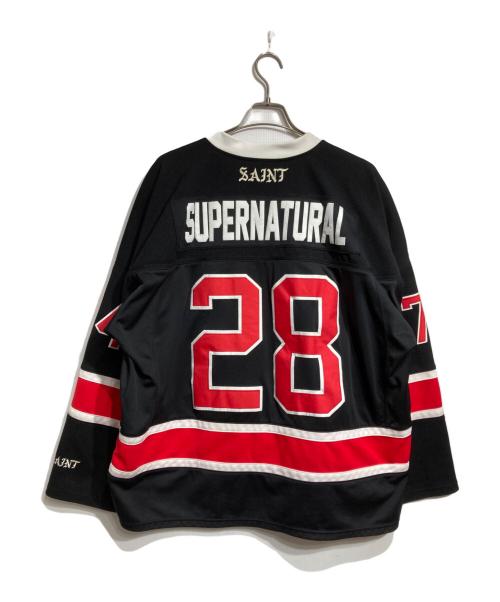 SAINT MICHAEL（セントマイケル）SAINT MICHAEL (セントマイケル) LS TEE / GAME SHIRT/ゲームシャツ ブラック サイズ:Sの古着・服飾アイテム